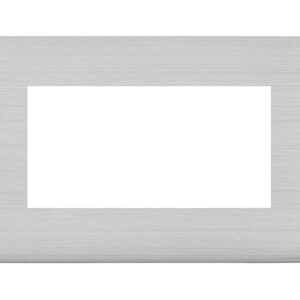 4 gang EuroFix 100x50mm Apertured Plate with Grid