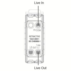 Wide Rocker - 1 gang 10AX Push To Make/Push to Break Retractive Rocker