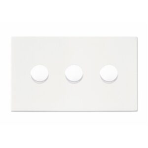 3 gang 100W LED Trailing/Leading Edge Push On/Off Rotary 2 Way Switching Dimmer