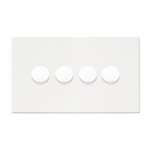 4 gang 100W LED Trailing/Leading Edge Push On/Off Rotary 2 Way Switching Dimmer