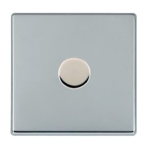 1 gang 250W LED Trailing/Leading Edge Push On/Off Rotary 2 Way Switching Dimmer
