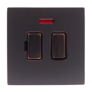 1 gang 13A Double Pole Fused Spur + Neon